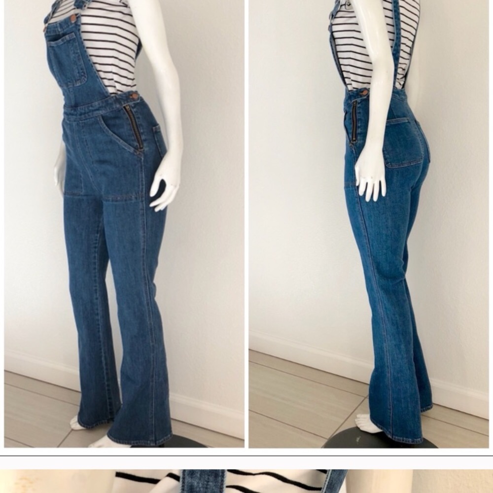 Madewell Flare flea market overalls XS